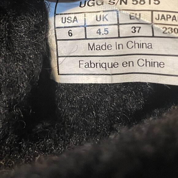 UGG Black Classic Tall II Sheepskin Boots US 6 - Picture 5 of 5